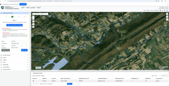 NhdLocator - Opened Application