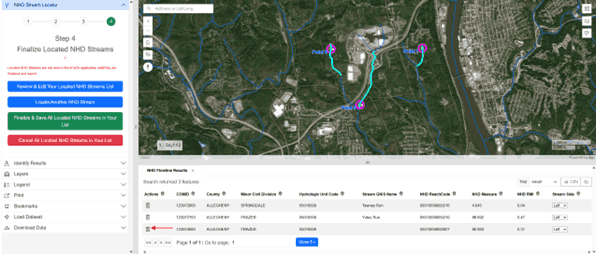nhdlocator - Remove snapped point from the list