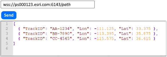 Block of generic JSON with four event records in an array Block of generic JSON with four event records in an array