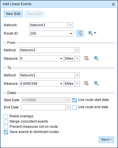Using the route and measure method Using the route and measure method