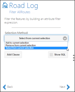 Attribute selection options Attribute selection options